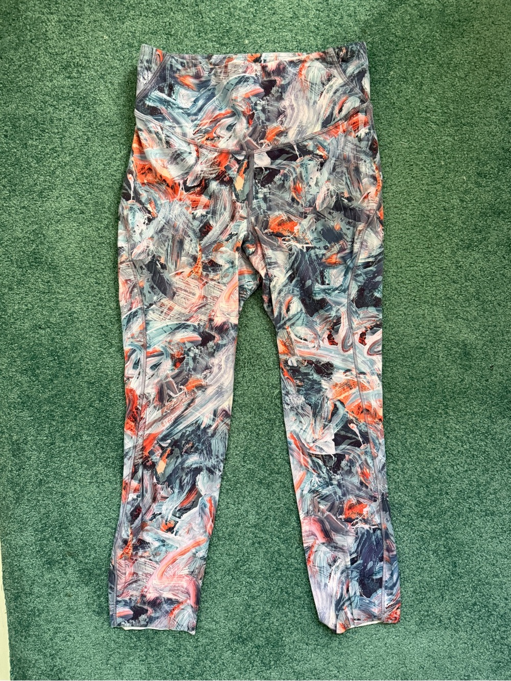 lululemon athletica Multi-Color Abstract Print Leggings